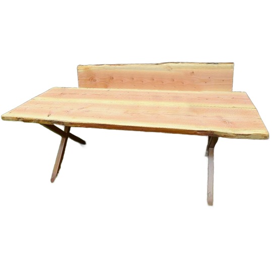 Prachtige Grote Boomstam Tuinset : Tuintafel En Bank 220 Cm 1