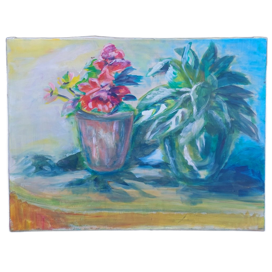 Origineel Acrylschilderij. Groen, Meerkleurig Schilderij 1