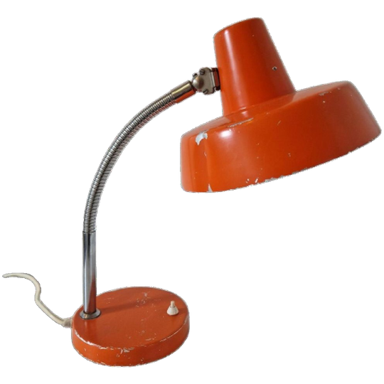 Vintage Bureaulamp Oranje Lamp Desklight Jaren 70 Retro Lamp 1