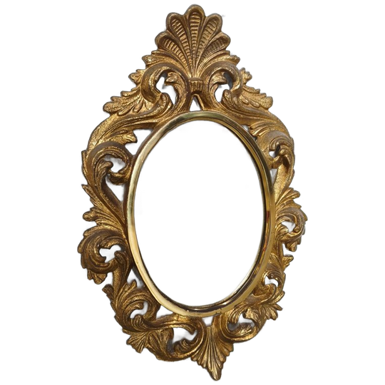 Vintage Messing Spiegel Barok 1
