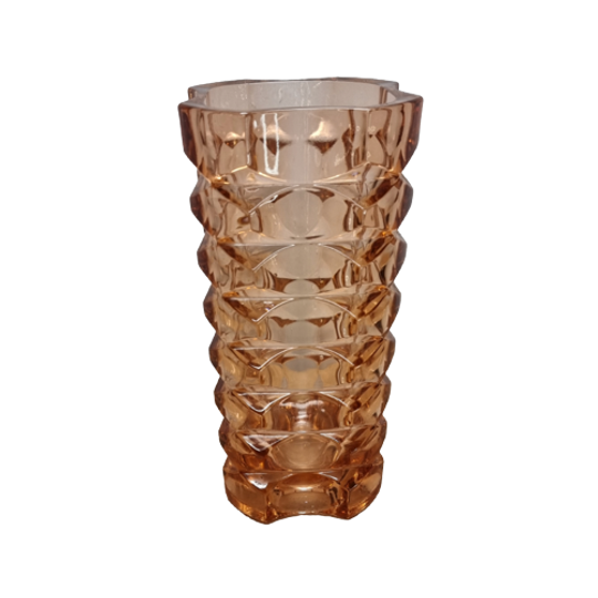 Vintage Rosaline Persglas Vaas 1