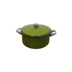 Vintage Groene Emaille Braadpan thumbnail 1