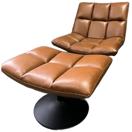 DUTCHBONE | Fauteuil + Hocker Bar Vintage Brown 1