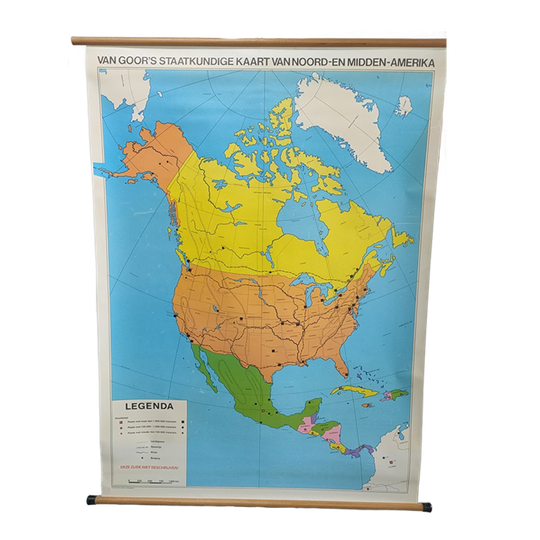 Schoolkaart Noord En Midden America Uit 1981 1