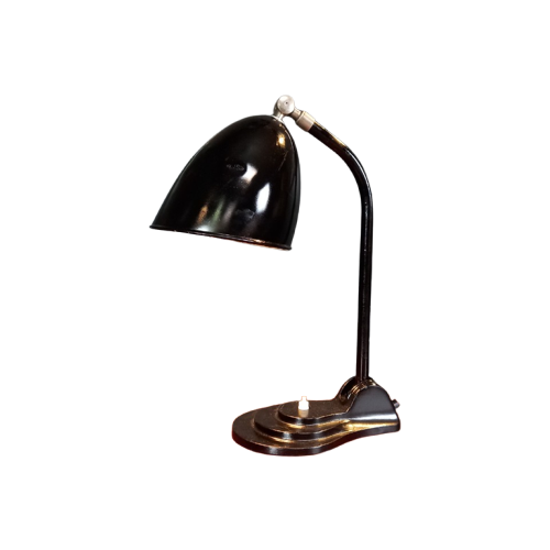 Zwarte Antieke Hala Bureaulamp Model 556