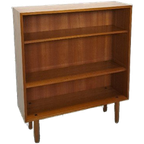 Noten Fineer Boekenkast Lp Kast Met Legplanken Nr. 2 thumbnail 1