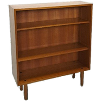 Noten Fineer Boekenkast Lp Kast Met Legplanken Nr. 2