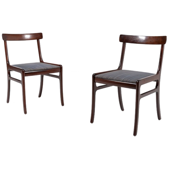 Pair Of Ole Wanscher Dinning Chairs ‘rungstedlund’ By Poul Jeppesen Møbelfabrik, 1950’s Denmark 1