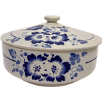 Prachtige Frans Aardewerk Schaal Blauw WIT Decor - Reliving thumbnail 1