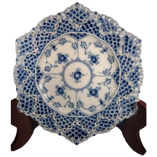 Royal Copenhagen Blue Fluted Small Double Lace Plate 1144 1
