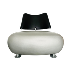 Unieke Leolux Pallone Fauteuil Zwart Zilvergrijs thumbnail 1