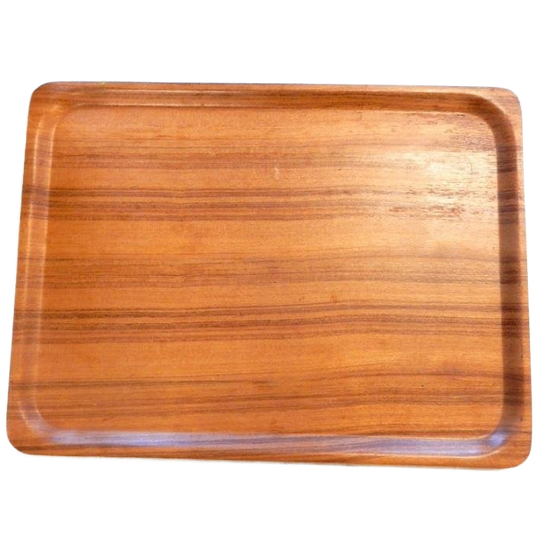 Retro Vintage Dienblad Teakhout Jaren 60 1