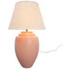 Xl Vintage Kostka Tafellamp Keramiek France 1980 Pastel Roze thumbnail 1