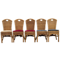 Vintage Wicker Chairs, Set Of 5