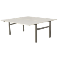 Twinform Benchwerkplek, Wit Blad, 180 X 80 Cm (2X), Hoogte Instelbaar Onderstel D.M.V. Handslinge