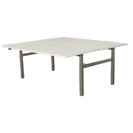 Twinform Benchwerkplek, Wit Blad, 180 X 80 Cm (2x), Hoogte Instelbaar Onderstel D.m.v. Handslinge 1