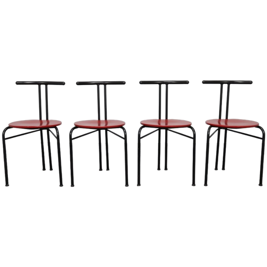 Set Of 4 Postmodern Dining Chairs, 1980s 1
