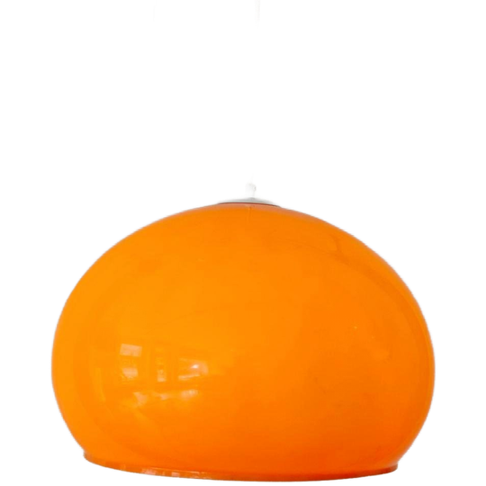 Vintage Hanglamp Oranje Kunststof 1