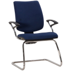 Frontseat Vergaderstoel, Donker Blauw, Slede Frame thumbnail 1