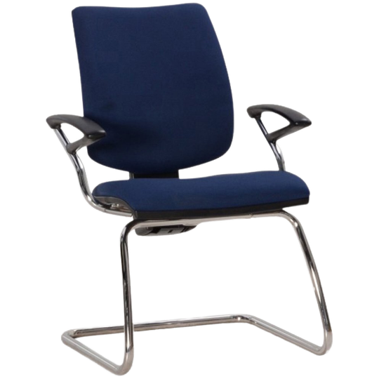 Frontseat Vergaderstoel, Donker Blauw, Slede Frame 1