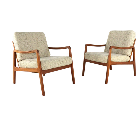 Ole Wanscher Voor France & Son Fauteuil Fd109 | 2 Op Voorraad Vintage 1