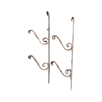 2 Smeedijzeren Plankdragers Dubbel Frans Antiek