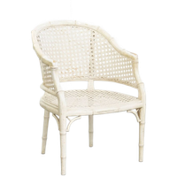 Leuke Vintage Design Stoel Van Jonathan Adler Gemaakt Van Riet En Bamboe Uit De Jaren 70