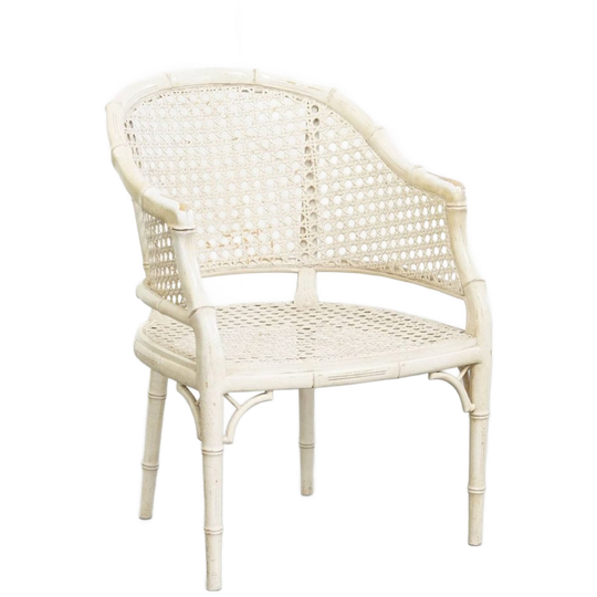 Leuke Vintage Design Stoel Van Jonathan Adler Gemaakt Van Riet En Bamboe Uit De Jaren 70 1