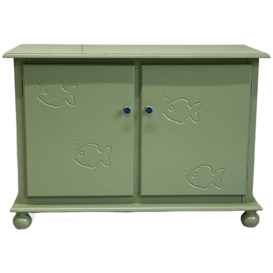 Restyle Dressoir Visje Olijfgroen & Nieuwe Knoppen 1