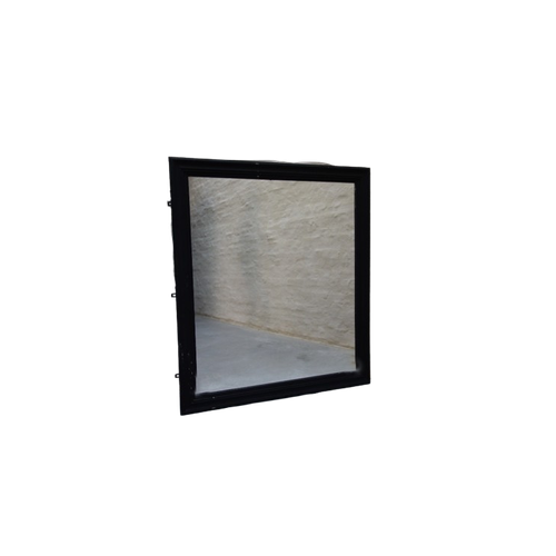 Grote Spiegel Met Houten Kader, 124 X 107 Cm, Mat Zwart