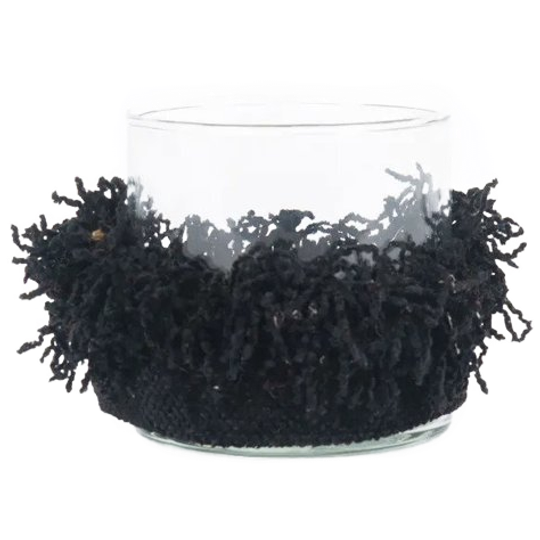 Bazar Bizar | De Oh My Gee Kaarsenhouder - Zwart Velvet - S 1