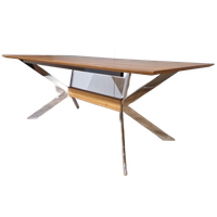Hulsta Et1100 Eettafel - Hout - Chroom Onderstel -Nieuwstaat