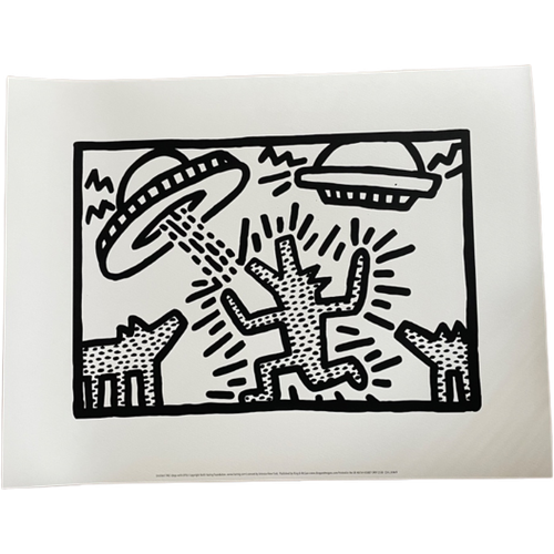 Keith Haring Untitled, 1982 Dogs With Ufo’S Licensed By Artestar, New York