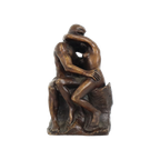 Brons Beeld Sculptuur Miniatuur De Kus Rodin Frankrijk 12Cm thumbnail 1