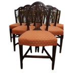 Mahoniehouten George Iii-Stijl Hepplewhite-Eetkamerstoelen. thumbnail 1