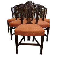 Mahoniehouten George Iii-Stijl Hepplewhite-Eetkamerstoelen.