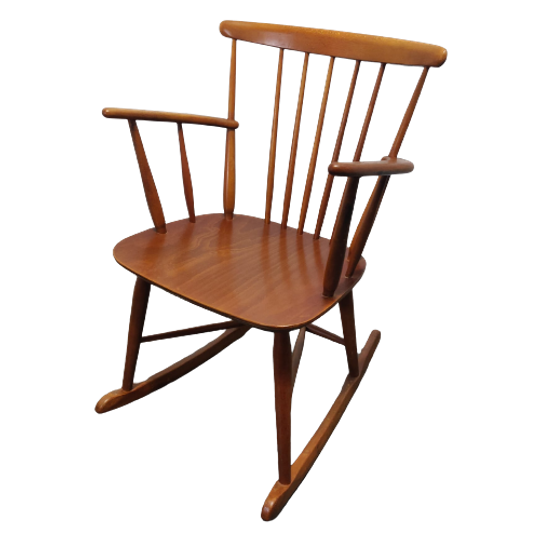 Vintage Scandinavian Modern Rocking Chair, 1960s 1