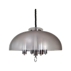 Vintage Doria Leuchten Lucite Dome Hanglamp thumbnail 1