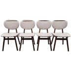 4 Vintage Stoelen Scandinavisch Teakhouten Stoelen Eetkamer thumbnail 1