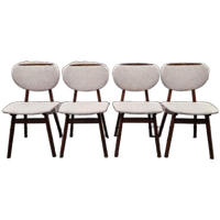 4 Vintage Stoelen Scandinavisch Teakhouten Stoelen Eetkamer