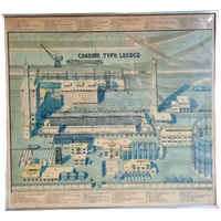 Grote Industriële Tekening Van Een Cokesfabriek - Type Lecocq