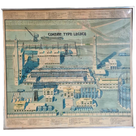 Grote Industriële Tekening Van Een Cokesfabriek - Type Lecocq 1