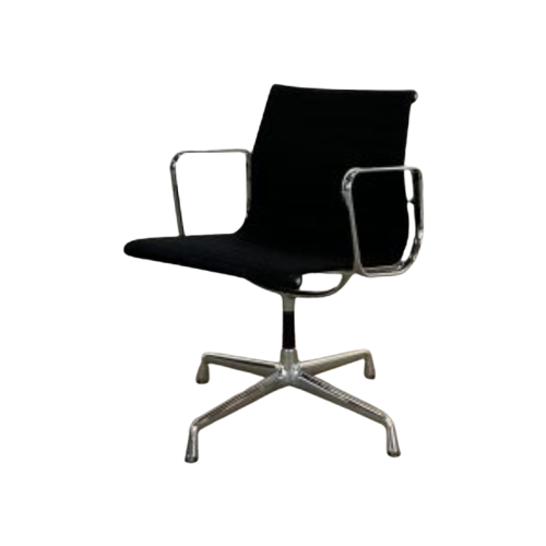 Vitra Ea 108 Zwarte Design Stoel, Ontworpen Door Charles & Ray Eames