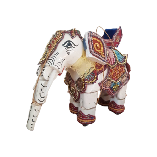 Birmese Olifant Marionette - Decoratie