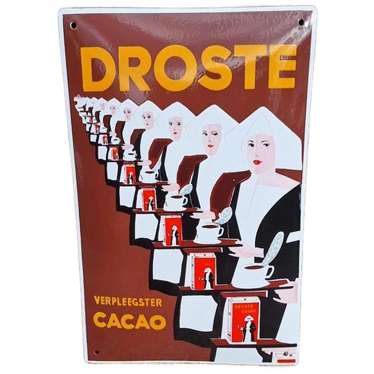 Origineel Droste Emaille Reclamebord. 1