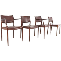 Set Van 2 +2 Stoelen Niels Otto Moller Model 65 + 80 Vintage Palissander