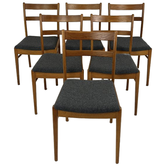 Zweedse Vintage Set Eetkamerstoelen Lamgema 1