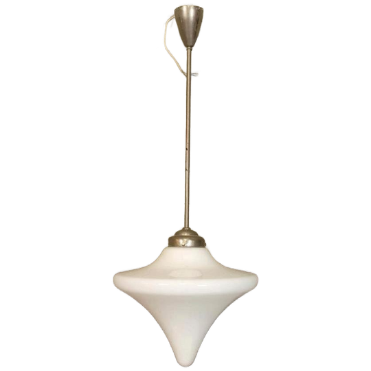 Vintage Art Deco Opaline Druppel Hanglamp Plafondlamp 1