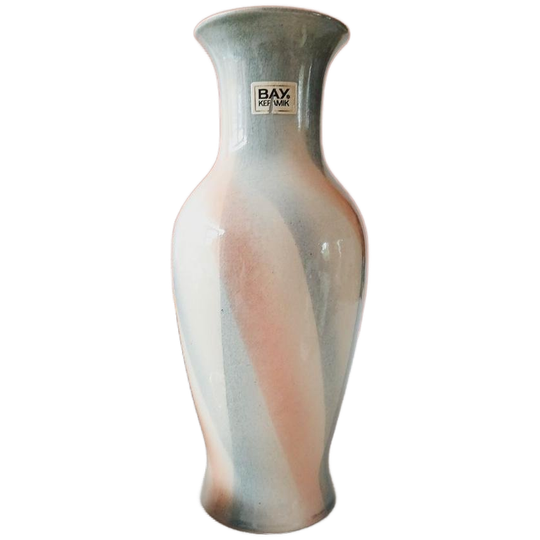 Vintage Bay Keramik West Germany Vaas Roze Blauw 1