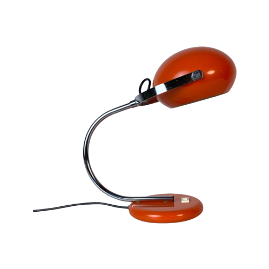 Herda Vintage Tafellamp Bureaulamp. Oranje 60S 1960 Midcentury 1